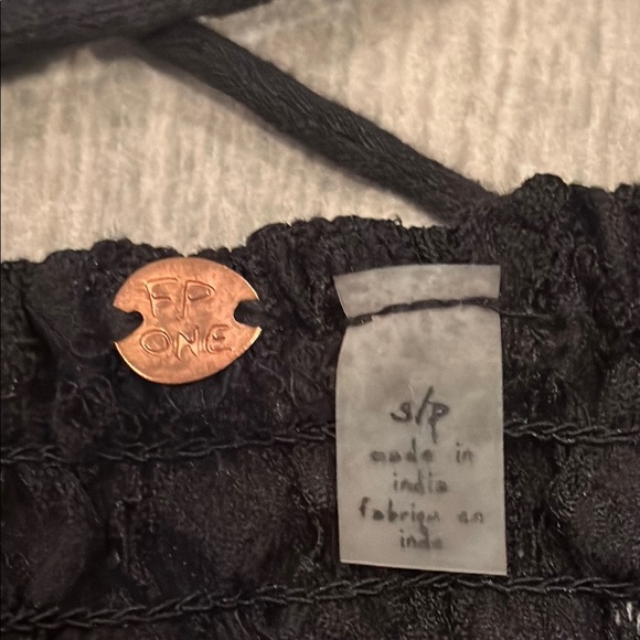 Free People Black Lace Top Size S - Picture 3 of 3